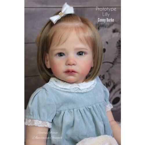 70CM huge baby 28inch reborn toddler Lilly Reborn Vinyl Toddler Doll Kit unfinished doll parts