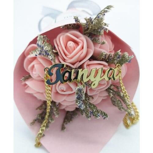 Hip Hop Jewelry Cuban Chain Customized Nameplate Necklaces for Women Men Punk Gold Tone Solid Personalized Custom Name Necklace