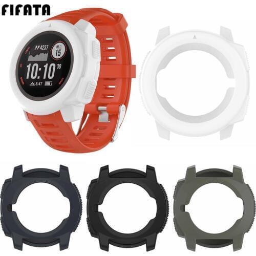 FIFATA Colorful Soft Silicone Watch Protective Case For Garmin Instinct Smart Watch Case Cover For Garmin Replace Accessories