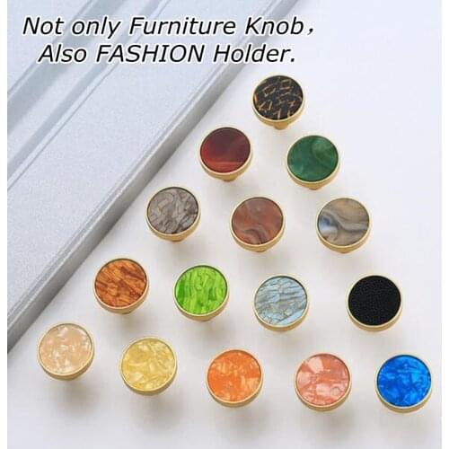 Green knob free shipping knob North European Hook Knob Pink handle Brown Shell Knob retro furniture handle 32mm roun