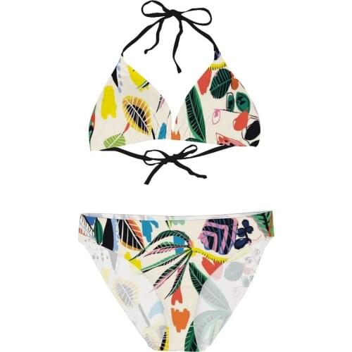 Women 2021 Sexy Bikinis Wilderness Bright Bold Print Milton King Uk Women Swimsuit Mid Waist Swimsuit Separate Summer Women Beac