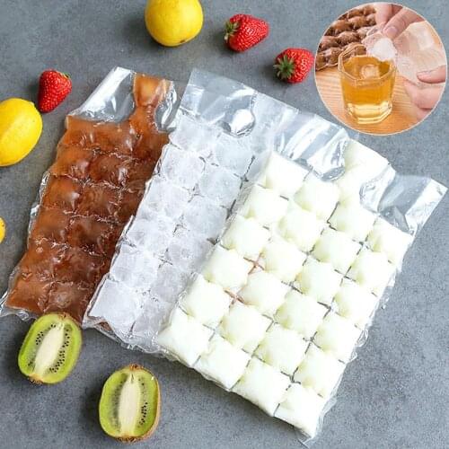 10Pcs/lot Ice Cube Mold Disposable Self-Sealing Ice Cube Bags Transparent Faster Freezing Ice-Making Mold Bag Kitchen Gadgets
