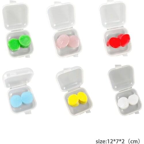 Pack of 12 Reusable Silicone Moldable Noise Cancelling Sound Blocking Reduction Earplugs Multi-color Universal Size