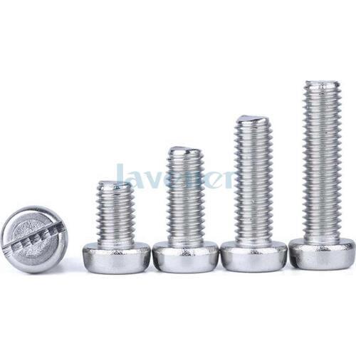 20pcs M3 Pitch 0.5mm 304 Stainless Slotted Cheese Head Machine Screws DIN84