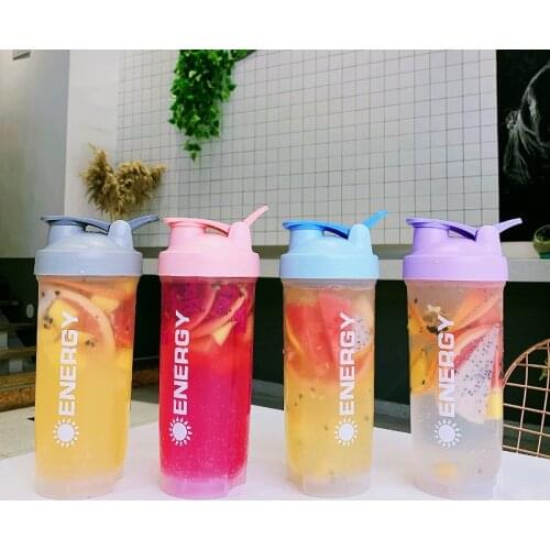 500/700ml Shaking Cup Water Bottle Drink Plastic Leak Proof Sports Bottles Protein Shaker Water Bottle Portable Cup Drinkware