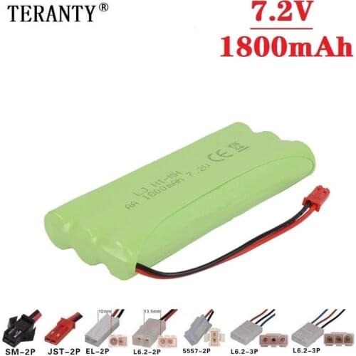 Upgrade 7.2v 1800mah NiMH Battery For Rc Toys Cars Tanks Trucks Robots Guns Boats 700mah 7.2v Rechargeable Battery Pack with JST