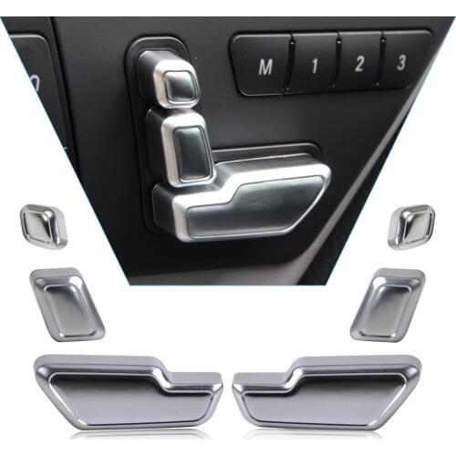 Beler New Chrome Door Seat Adjust Button Switch Cover Trim for Mercedes-Benz E Class W212 218 CLS X166 GL 2014 2015