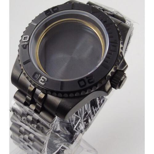 BLIGER Men Watch Watch Bracelet Brushed Bezel Insert Fit ETA 2836 MINGZHU DG 2813 MIYOTA 82 Movement