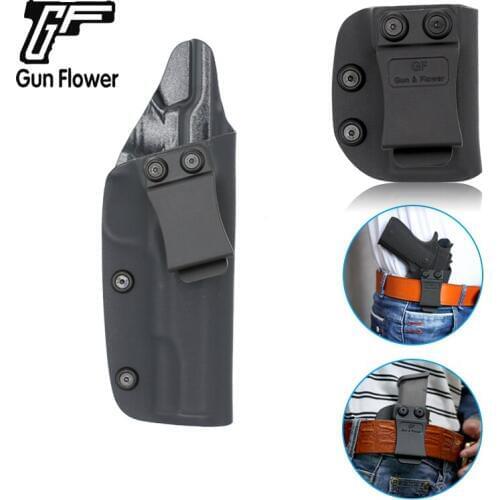 Gun&Flower Kydex Concealed Carry Hip Holster Case for Colt 1911 Single Mag Pouches Holder