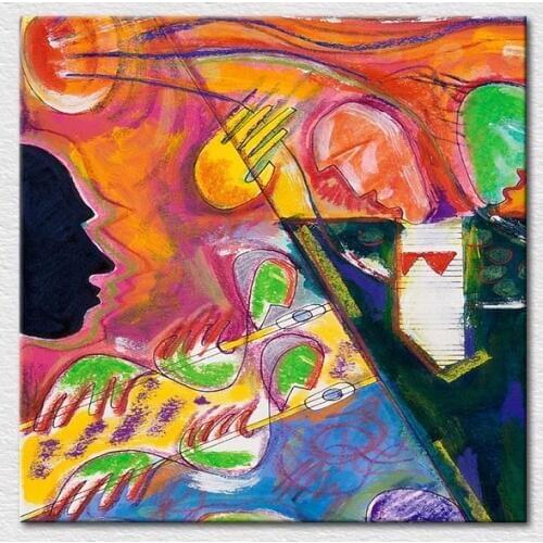 Hot sale artwork as Canvas prints from fantasy Abstract oil Paiting colorful decor art for room wall free shipping