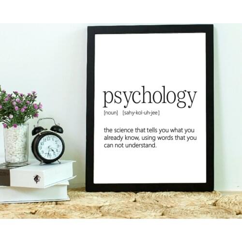 Psychology Definition Prints Modern Wall Art Picture Canvas Painting Poster Psychologist Gift Psychology Office Decor