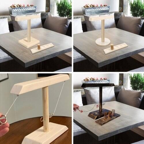 Ring Toss Games for Kids Adults Wooden Mini Ring Toss Game with Shot Ladder Bundle Toss Tailgating Game Set for 2 Hooks