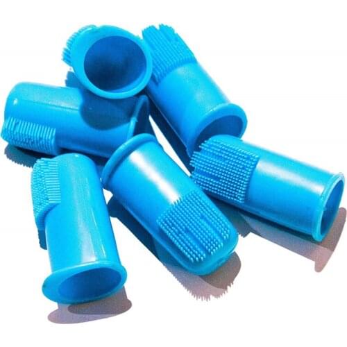 Dog Toys Toothbrush Stick Finger Toothbrush Doggy Teeth Cleaning Natural Rubber Dental Bite Resistant Chew Toys for Dogs Pets