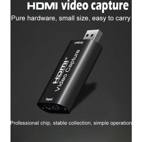 Video Capture Card USB 2.0 HDMI-compatible Grabber Record Box For PS4 Game DVD Camcorder HD Camera Recording Live Streaming