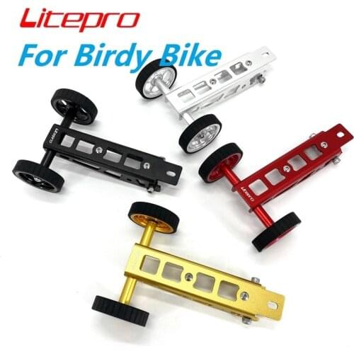 Litepro For Birdy 1-2-3 Series Easywheel Widening Wheel Aluminum Alloy Mount Folding Bike Easy Wheel Compatible Kettle Holder