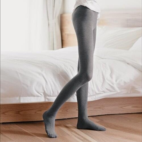 100D combed cotton ladies pantyhose Spring and autumn thin section legs bottoming socks Fine vertical stripes were thin