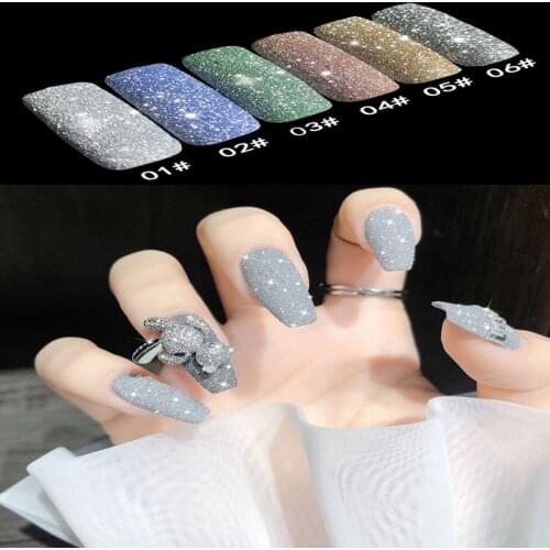 1Pc Nail Crystal Diamond Powder Rainbow iridescent Glitter Shiny Pigment High Quality Micro Drill Nails Art Pigment Dust Powder