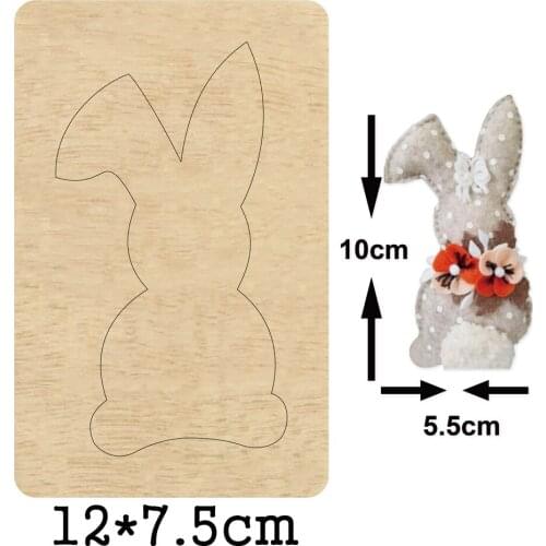 Rabbit Keychain Wooden Dies Schoolbag Pendant For DIY Leather Cloth Paper Craft Fit Common Die Cutting Machines on the Market