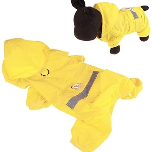 Hot Sales Pet Dog Rain Coat Clothes Dog Puppy Casual Dog Raincoat Waterproof Jacket Costumes XS-XXL 4 Color Pet Supplies