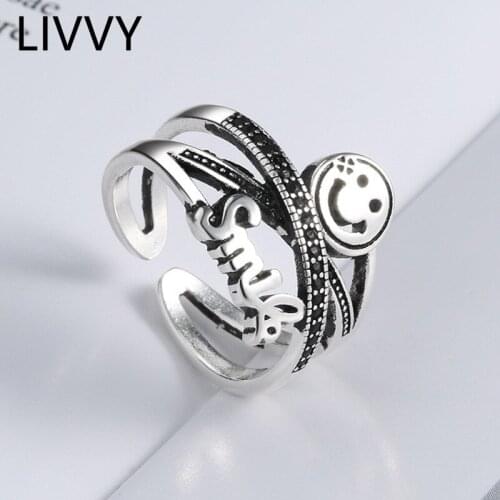 LIVVY Women's Silver Rings