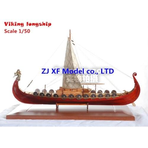 NIDALE Model Northern Europe Classic wooden sail boat scale 1/50 Viking ships assembly model longship building kit