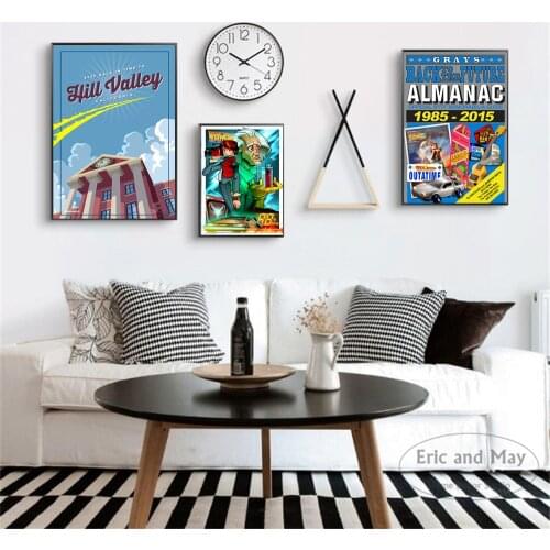 Cartoon Back To The Future Comic Posters And Prints Wall Art Canvas Painting For Living Room Decoration Home Decor Unframed