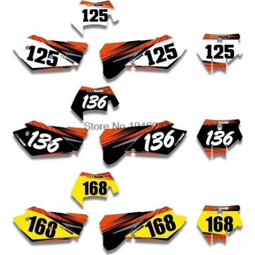 NICECNC Custom Number Plate Background Graphics Sticker & Decal For KTM SXF MXC SX EXC 2005 2006 2007