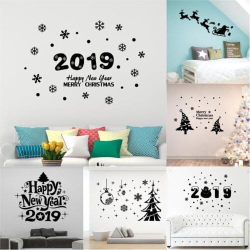 2019 New product Happy New Year Wall Sticker Home Decor For living room Wall Decor House Decoration Accessories