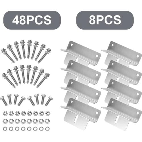 2021 new 8pcs Solar Panel Mounting Brackets Flat Roof Mount Kit Home Car Aluminum Bracket Solar parts and accessories