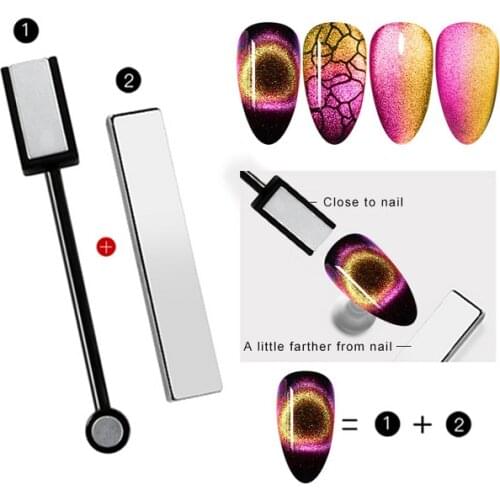 New 5ml 3D Cat Eye UV Gel Set Soak Off UV LED Nail Polish Magnet Laser Shining Magic Nail Art Varnish Magnetic Stick Needed