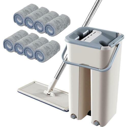 Free Hand Wash Flat Mop Cleaning Lazy Tool Kit 360 Degree Rotating Tile Marble Floor for Home @LS