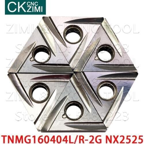 TNMG TNMG160404L-2G NX2525 TNMG160404R-2G NX2525 External Turning Tools TNMG 160404 Carbide turning insert CNC Lathe cutter Tool