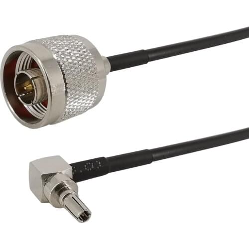 RG174 RF Pigtail Wire Cable N Type Plug to L Shape CRC9 Plug Connector N Male to CRC9 Male Right Angle 90 Degrees Crimp Wire