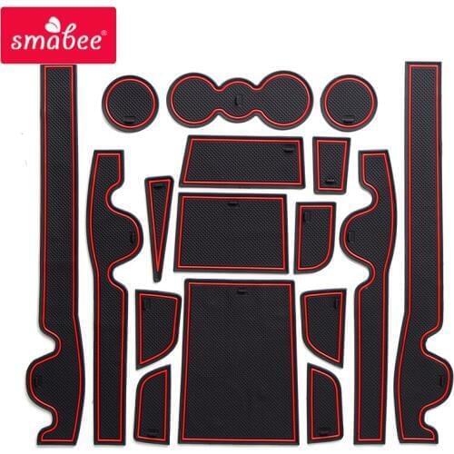 Smabee For Hyundai Sonata 9 LF 2015 ~ 2019 Gate slot pad for Interior Accessories Mat Cup Door groove mat