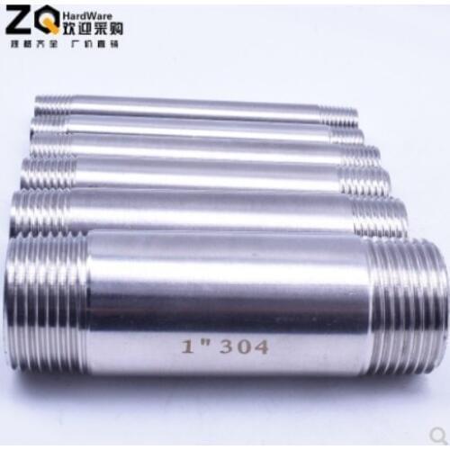 Water connection 1/8" 1/4" 3/8" 1/2" 3/4" 1" 1-1/4" 1-1/2" Male X Male Threaded Pipe Fittings Stainless Steel SS304 100mm Length