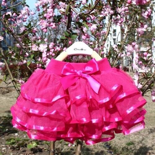 Tutu Skirt Girls Cake Tutu Pettiskirt Dance Skirt Birthday Princess Ball Gown Children Clothes 4 Layers Tulle Skirts