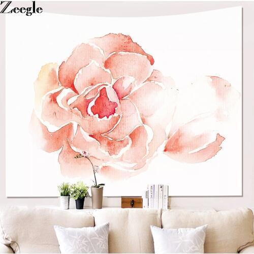 Zeegle Floral Pattern Tapestry Wall Carpet Hanging Polyester Retro Wall Tapestry Bedspread Home Decor Beach Towel Sofa Sets