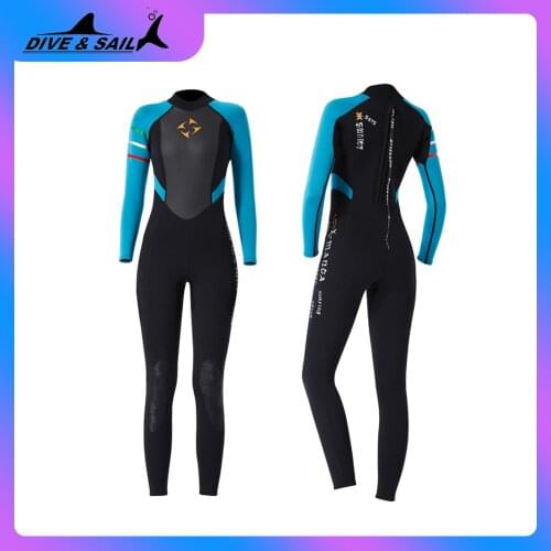 DIVE&SIAL 3mm Women Wetsuit Neoprene Warm Swimming Surfing Snorkeling Spearfishing Free Scuba Diving Equipment Swim Suit