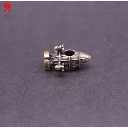 1PC EDC Paracord Beads Kirov Airship Retro Brass Copper Lanyard Pendants Knife Beads Umbrella Rope Cord Necklace Bracelet Beads