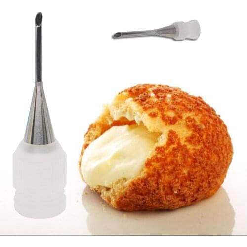 1pc Nozzle Tip Confectionery Stainless Steel Cake Cupcake Puffs Injection Tool Icing Piping Tips puff Syringe Kitchen Tools