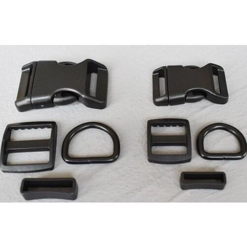 100 Sets 20/25mm Plastic Buckle Strap Rectangular Buckle Adjuster For Bag Pet Dog Collar Necklace Sewing Handmade Accessory 4sP