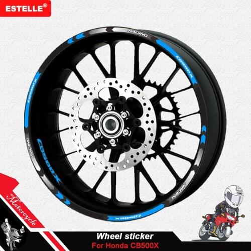 New 12 Pcs motorcycle wheel decals stickers rim stripe front rear wheels For Honda CB500X