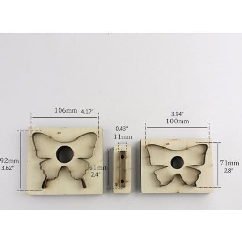 3Pcs Butterfly Wooden Die Cutting Leather Mold Swallowtail Cutting Mold Scrapbook Embossing Jewelry DIY Leather Crafts