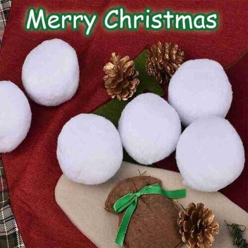 30pcs Simulation Christmas Snowball Realistic Fake Soft For Fight Game Christmas Kids Funny Educational Children Gift Toys