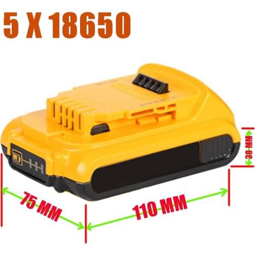 Dawupine DCB203 5 core Li-ion Battery Plastic Case PCB Charging Protection Circuit Board Box For Dewalt 18V 20V DCB183 Shell