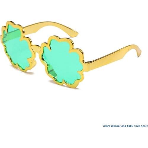 67JC StPatricks Day Props Novelty Toy Costume Party Supplies for Entertainment Novelty Gag for Party Shamrock Sunglasses