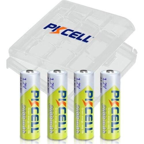 6Pcs PKCELL Battery AA Ni-MH 2600Mah 1.2V 2A Rechargeable Battery aa Batteries Baterias For game and flashlight