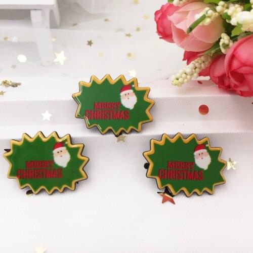 8Pcs Kawaii Colorful Green Merry Christmas Sign Flatback Acrylic Sheet Miniature Pattern Christmas Decor DIY Craft Supplie F791