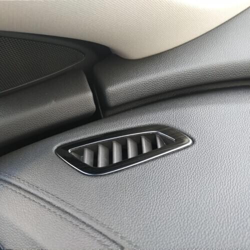 Accessories for Buick Regal Opel Insignia Interior Dashboard Upper Air Outlet Brushed Black Stainless Steel Decoation Trim