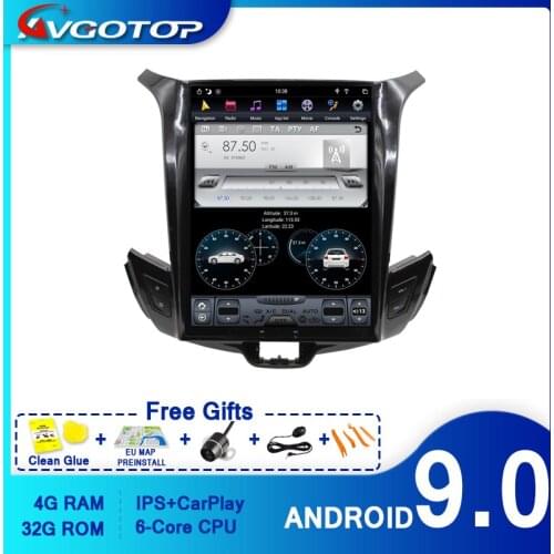 AVGOTOP Android 9.0 Tesla Vehicle Head Unit for CHEVROLET CRUZE 2015 Carplay GPS DSP Vertical Screen Car Radio